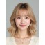 골든 블론드 쇄골 컬 단발+풀뱅