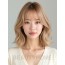 골든 블론드 턱밑 웨이브 단발+뱅