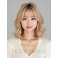 골든 블론드 턱밑 스택 단발+커튼뱅