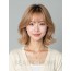 골든 블론드 어깨 레이어드 단발+커튼뱅