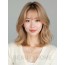 골든 블론드 쇄골 비대칭 단발+커튼뱅