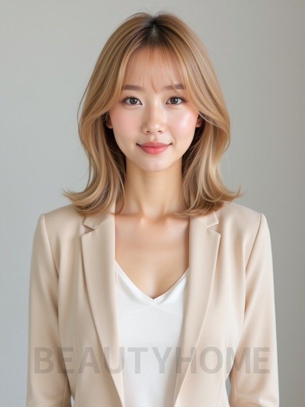 골든 블론드 쇼트 크롭