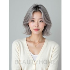 펄 그레이 숏 레이어드