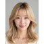 골든 블론드 쇄골 웨이브+사이드뱅