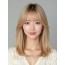 골든 블론드 쇄골 생머리+풀뱅
