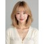 골든 블론드 쇄골 레이어드 단발+풀뱅
