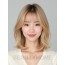 골든 블론드 쇄골 레이어드 단발+사이드뱅