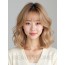 골든 블론드 어깨 컬 단발+풀뱅