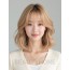 골든 블론드 쇄골 텍스처 단발+커튼뱅