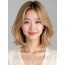골든 블론드 쇄골 블런트 단발
