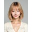 골든 블론드 쇄골 스트레이트 단발+풀뱅