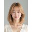골든 블론드 어깨 스트레이트 단발+사이드뱅