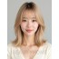골든 블론드 턱밑 블런트 단발+풀뱅