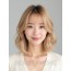 골든 블론드 턱밑 텍스처 단발+시스루뱅