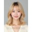 골든 블론드 어깨 그라데이션 단발+풀뱅
