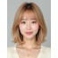 골든 블론드 어깨 스트레이트 단발+커튼뱅