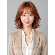 오렌지 코퍼 미디엄 레이어드