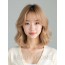 골든 블론드 쇄골 인버티드 단발+커튼뱅