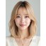 골든 블론드 턱밑 블런트 단발+뱅