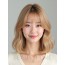 골든 블론드 쇄골 블런트 단발+풀뱅