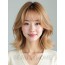 골든 블론드 쇄골 그라데이션 단발+사이드뱅
