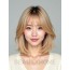 골든 블론드 턱밑 인버티드 단발+사이드뱅