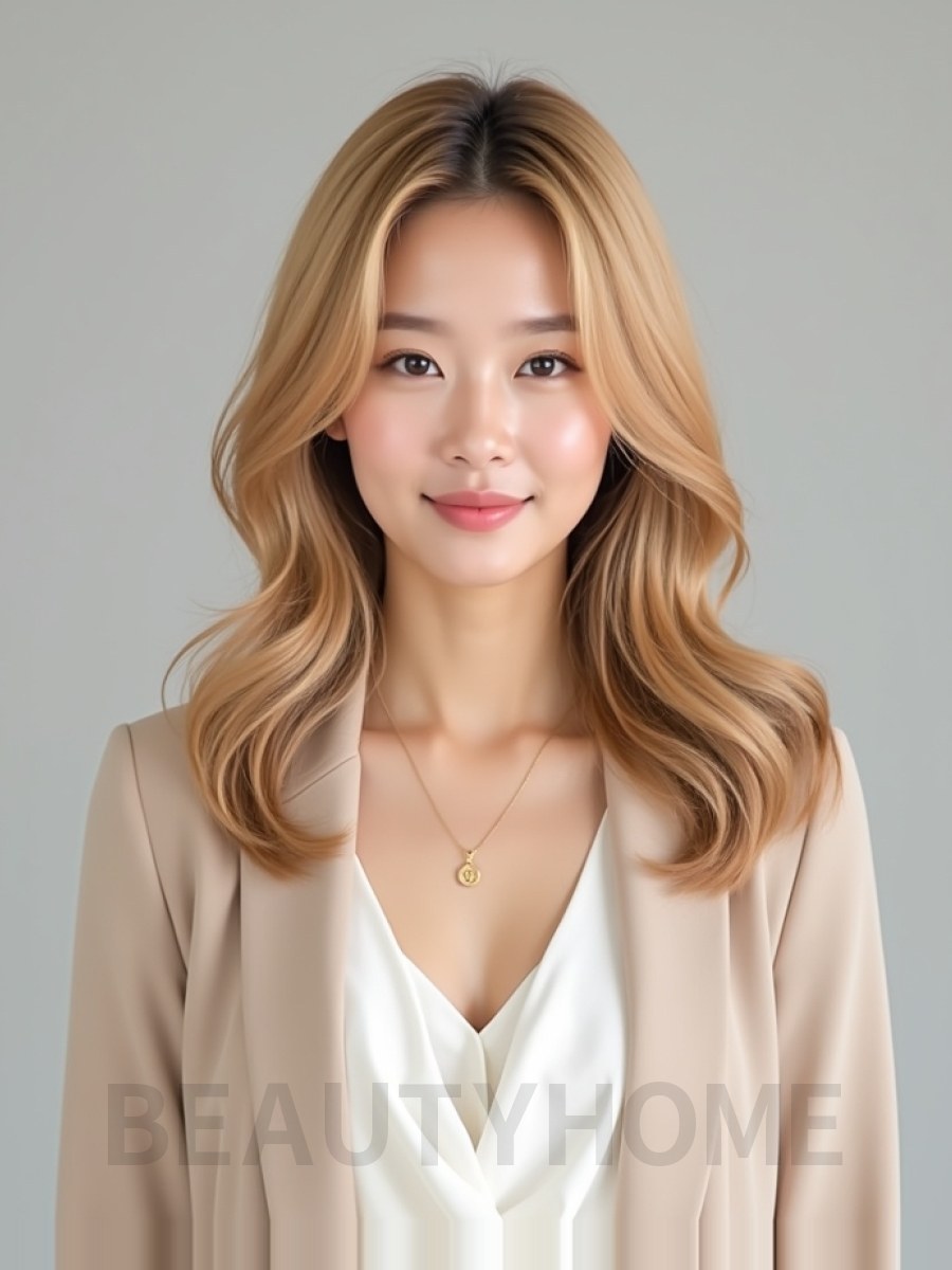 골든 블론드 미디엄 레이어+센터