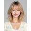골든 블론드 어깨 비대칭 단발+뱅