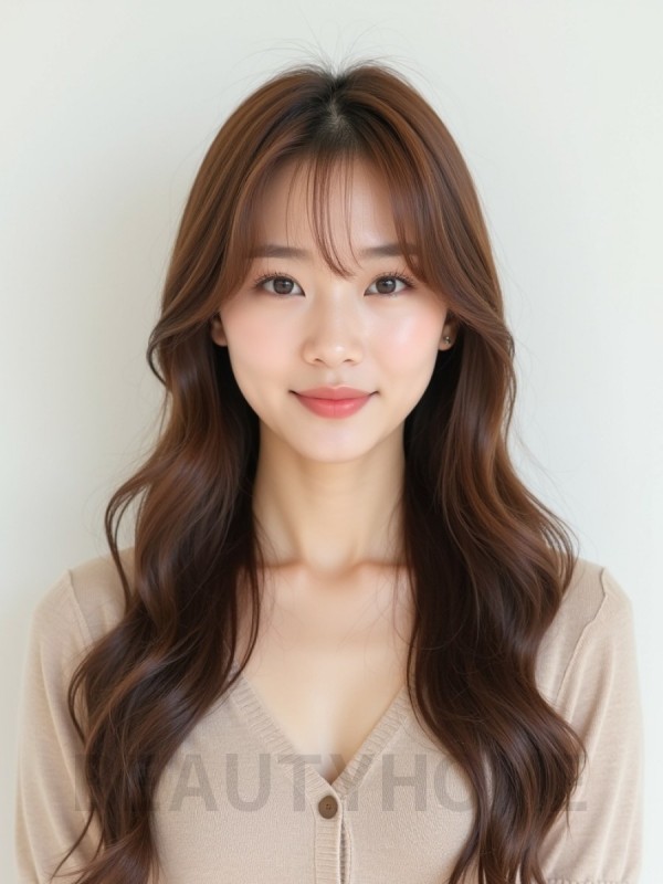 베이지 브라운 보헤미안 롱