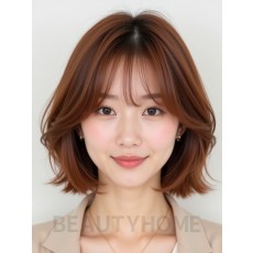 턱선 인버티드 단발+시스루뱅