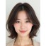 애쉬 브라운 턱밑 텍스처 단발+사이드뱅