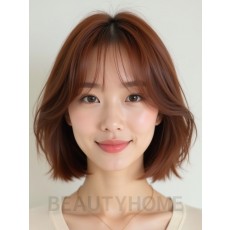 귀밑 스트레이트 단발+사이드뱅