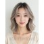 애쉬 블론드 어깨 레이어+사이드
