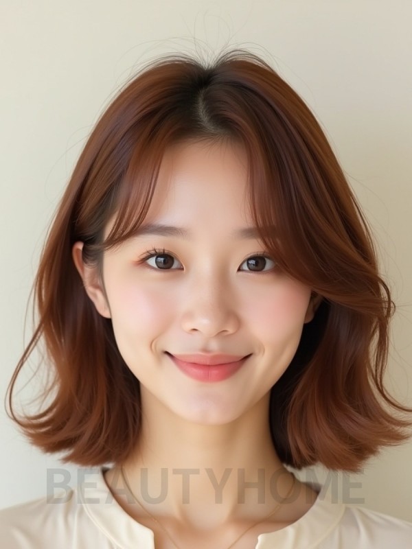 귀밑 인버티드 단발