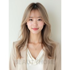 긴 생머리+사이드뱅