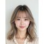 토프 브라운 어깨 웨이브+커튼뱅
