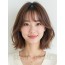 밀크티 브라운 턱밑 인버티드 단발+풀뱅