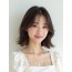 애쉬 브라운 어깨 레이어+시스루뱅