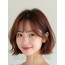 턱밑 그라데이션 단발+풀뱅
