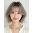 애쉬 브라운 귀밑 레이어드 단발+사이드뱅