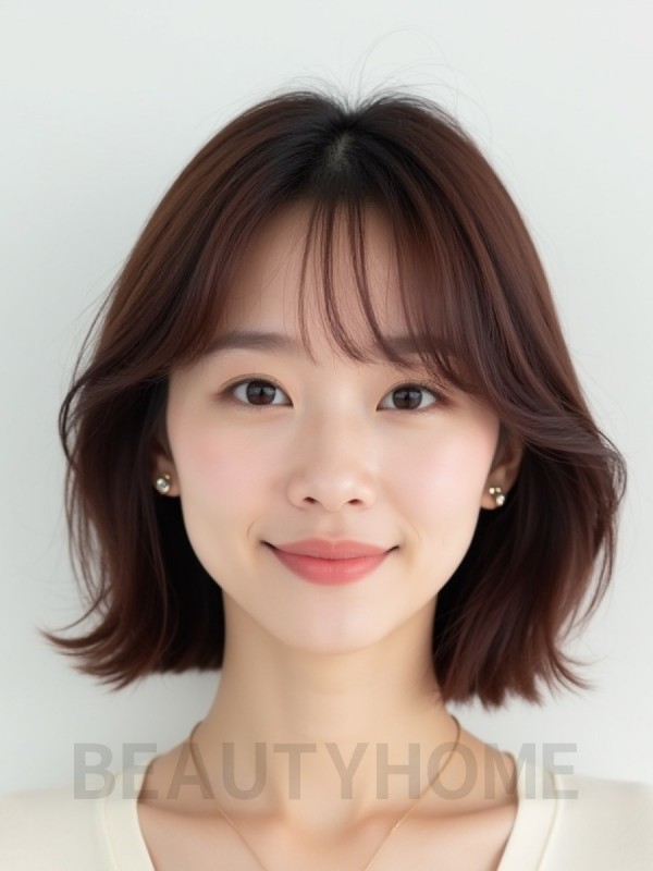 마호가니 턱밑 그라데이션 단발