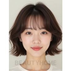 귀밑 스택 단발+풀뱅