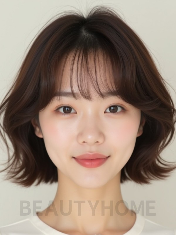 귀밑 스택 단발+풀뱅