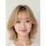 샌드 블론드 턱밑 레이어드 단발