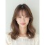 밀크티 브라운 쇄골 웨이브+시스루뱅