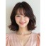 초콜릿 브라운 어깨 컬 단발+사이드뱅