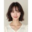 초콜릿 브라운 쇄골 스택 단발+커튼뱅