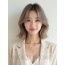 토프 브라운 어깨 비대칭 단발