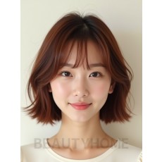턱밑 인버티드 단발+사이드뱅