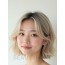 애쉬 블론드 쇄골 텍스처 단발+사이드뱅